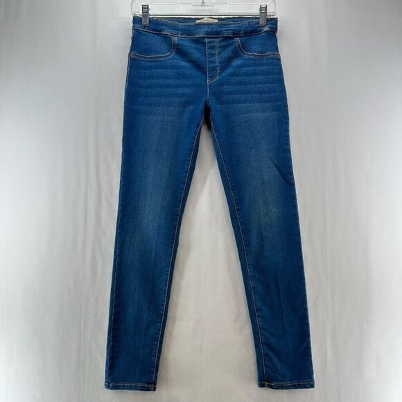 Levis Jeans Youth Girls Sz 14 Pull On Jegging Mid-rise Stretch Medium Wash Blue - Picture 1 of 11